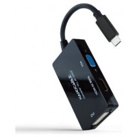 CONVERSOR USB-C/M A HDMI/H, DVI/H, VGA/H NEGRO