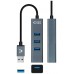 HUB USB NANOCABLE 4 USB 3.0. USB-A/M-USB 3.0/H GRIS 10