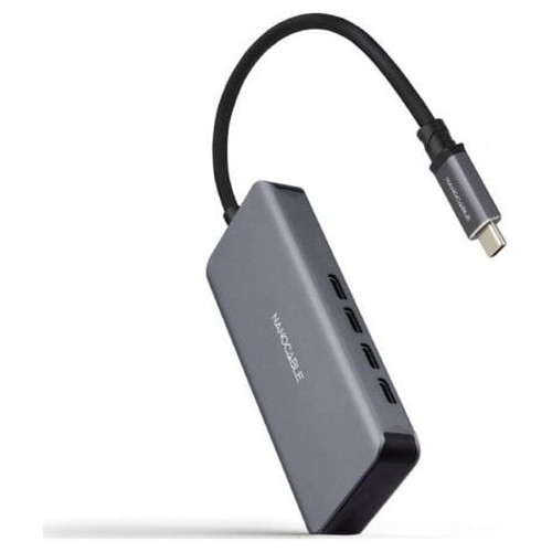 Nanocable HUB USB-C/M a 3xUSB-C/H ALUMINIO 10 cm-SX3 Nanocable HUB USB-C/M a 3xUSB-C/H ALUMINIO 10 cm
