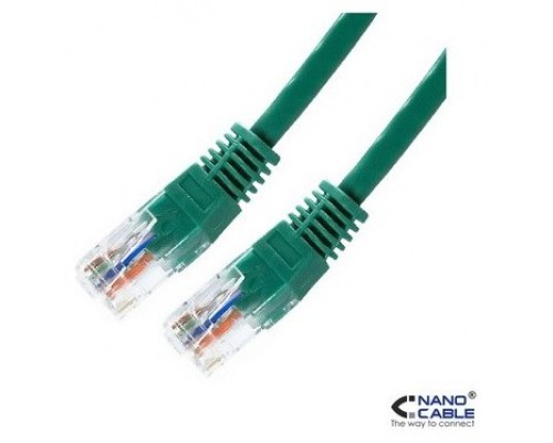 CABLE RED LATIGUILLO RJ45 CAT.5E UTP AWG24 VERDE 0.5 M