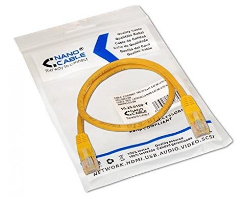 RJ-45 Cat5e, UTP, AWG 24, Amarillo, 0.5m