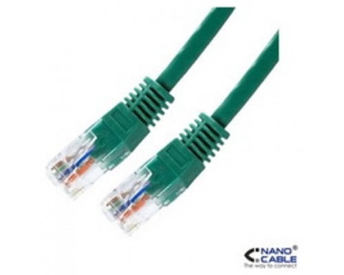 CABLE DE RED LATIGUILLO RJ45 CAT.5E UTP AWG24 3 M VERDE NANOCABLE (Espera 4 dias)