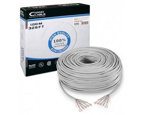 Cat 5e, UTP, AWG24, rigido, 100m
