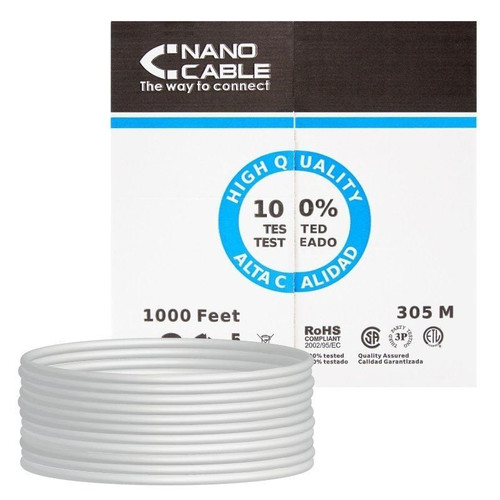 Nanocable Bobina Cable RJ45 CAT5E UTP Rigido 305M-SX14 Nanocable Bobina Cable RJ45 CAT5E UTP Rigido 305M