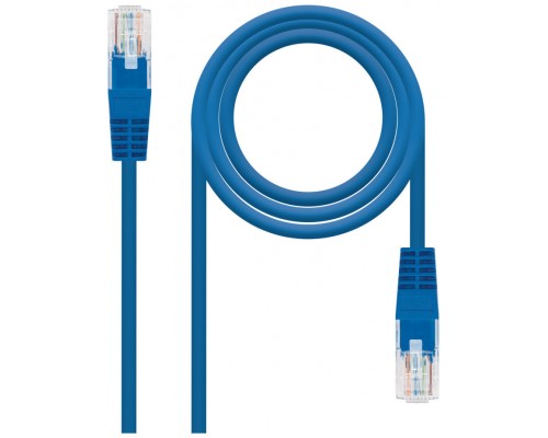 CABLE RED LATIGUILLO RJ45 CAT.6 UTP AWG24 AZUL 1.0 M