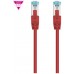 CABLE DE RED LATIGUILLO 600MHZ LSZH SFTP PIMF CAT7 AWG26 0.50 M ROJO NANOCABLE (Espera 4 dias)