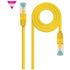 CABLE DE RED LATIGUILLO 600MHZ LSZH SFTP PIMF CAT7 AWG26 2 M AMARILLO NANOCABLE (Espera 4 dias)