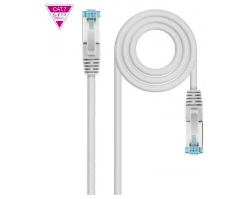 CABLE DE RED LATIGUILLO 600MHZ LSZH SFTP PIMF CAT7 AWG26 2 M GRIS NANOCABLE (Espera 4 dias)