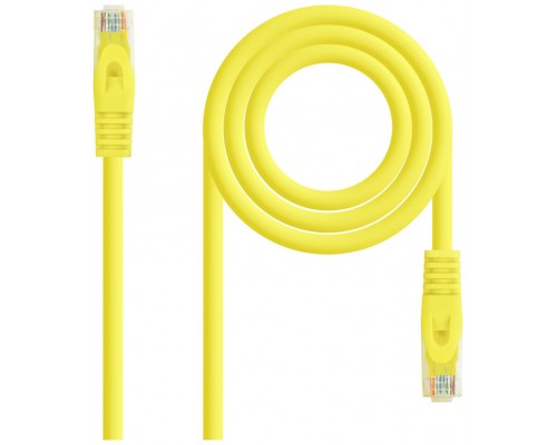 CABLE DE RED LATIGUILLO RJ45 UTP CAT6A AWG24 LSZH 0.25 M AMARILLO NANOCABLE (Espera 4 dias)