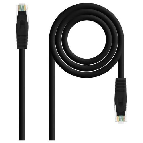 NANOCABLE Cable Red Latiguillo RJ45 LSZH CAT.6A UTP AWG24, Negro, 30 cm, 0,3 m, Cat6a, U/UTP (UTP), RJ-45, RJ-45, Negro