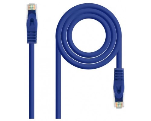 CABLE DE RED LATIGUILLO RJ45 UTP CAT6A AWG24 LSZH 0.30 M AZUL NANOCABLE (Espera 4 dias)