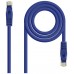 CABLE DE RED LATIGUILLO RJ45 UTP CAT6A AWG24 LSZH 0.30 M AZUL NANOCABLE (Espera 4 dias)