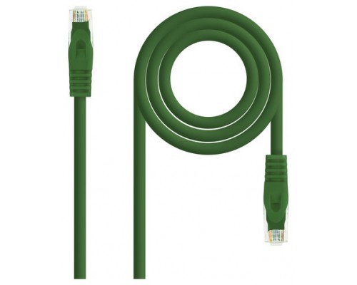 CABLE DE RED LATIGUILLO RJ45 UTP CAT6A AWG24 2 M VERDE NANOCABLE (Espera 4 dias)