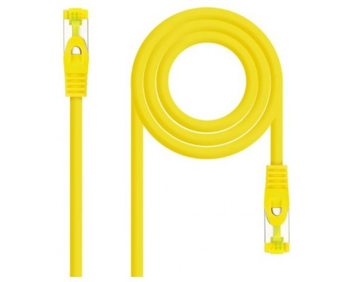 CABLE RED LATIGUILLO RJ45 CAT.6A LSZH SFTP AWG26, 0.30M AMARILLO NANOCABLE (Espera 4 dias)