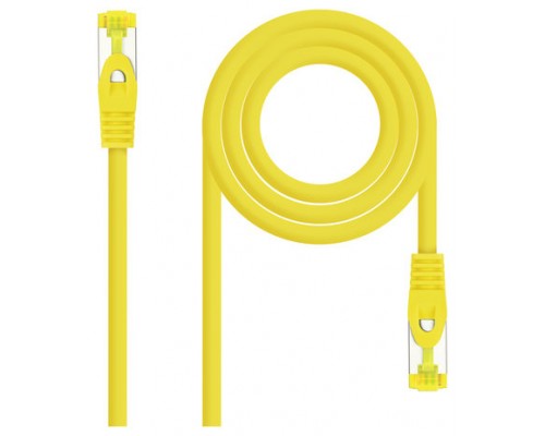 CABLE DE RED LATIGUILLO RJ45 SFTP CAT6A AWG26 0.5 M AMARILLO NANOCABLE (Espera 4 dias)