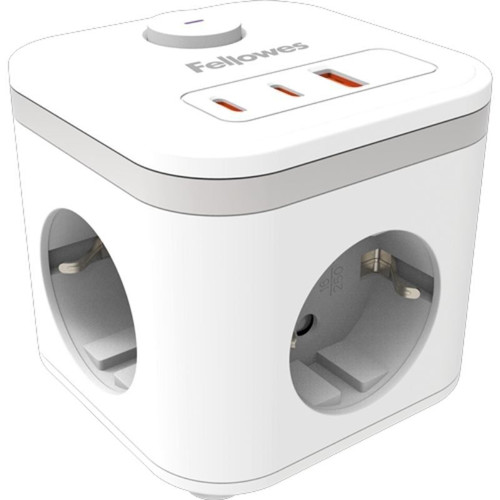 Fellowes Cubo Multienchufe USB Blanco-SX9 Fellowes Cubo Multienchufe USB Blanco