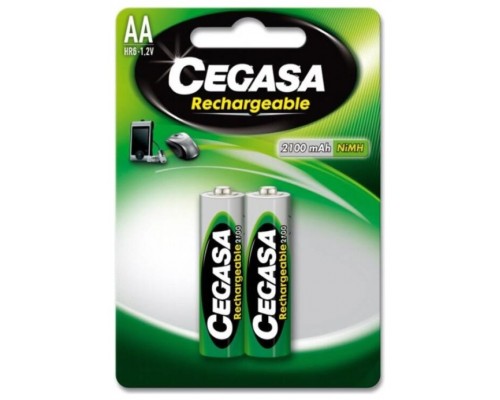 CEGASA PILA RECARGABLE HR6 2100 MAH 1 2V BL.2 UDS