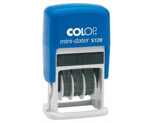 SELLO DE ENTINAJE S 120 4MM ESPA&Ntilde;OL AZUL/AZUL COLOP 104789 (Espera 4 dias)