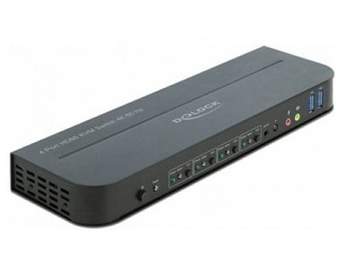 KVM Delock Conmutador HDMI 4x1 KVM 4K 60 Hz con USB 3.0 y audio (Espera 4 dias)