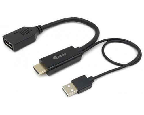 ADAPTADOR HDMI MACHO A DISPLAY PORT HEMBRA EQUIP