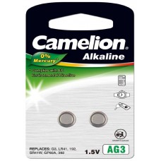 Pila Botón Alcalina LR41 1.5V 0% Mercurio (2 pcs) Camelion (Espera 2 dias)