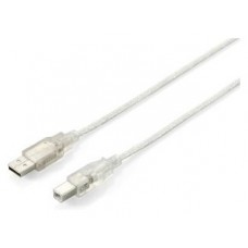 CABLE USB-A  2.0 EQUIP TIPO A - B   TRANSPARENTE 5M
