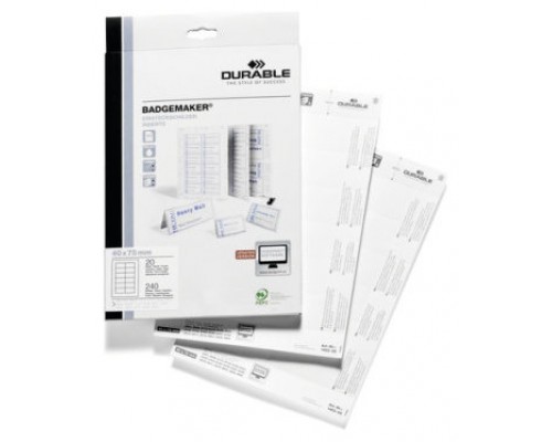 Durable Etiquetas Badgemaker® para portanombres 40 x 75 mm (Espera 4 dias)