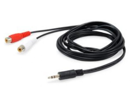 CABLE AUDIO MINI JACK 3.5MM MACHO a 2 RCA HEMBRA 2.5M