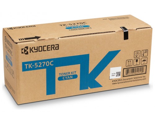 KYOCERA   TK5270C TONER CIAN PARA ECOSYS M6230/6630cidn 6000 pag