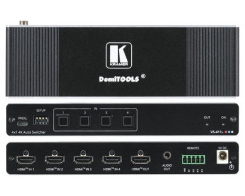 KRAMER SELECTOR VS-411X AUTOMÁTICO 4K HDR HDMI 4X1 (Espera 4 dias)