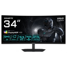 GIGABYTE G34WQC2 Monitor Gaming Curvo 34” WQHD - 3440 x 1440, 1500R, 200Hz, 1ms, 450 cd/m², AMD FreeSync Premium, DisplayHDR 400, HDMI 2.0, Displayport 1.4 (Espera 4 dias)-SX54 GIGABYTE G34WQC2 Monitor Gaming Curvo 34” WQHD - 3440 x 1440, 1500R, 200Hz, 1ms, 450 cd/m², AMD FreeSync Premium, DisplayHDR 400, HDMI 2.0, Displayport 1.4 (Espera 4 dias)