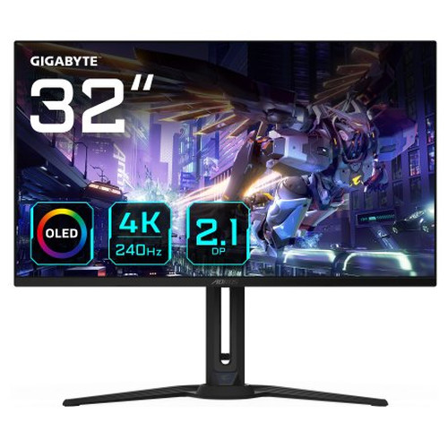 AORUS FO32U2P pantalla para PC 80 cm (31.5") 3840 x 2160 Pixeles 4K Ultra HD OLED Negro (Espera 4 dias)