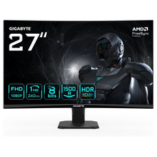 MONITOR GIGABYTE 27" GS27FC2,CURVO,VA 1500R,1920X1080 (FHD),0.31PP,3000:1,1MS,240HZ,2HDMI+1DP (Espera 4 dias)