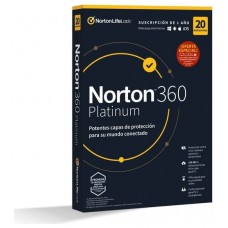NORTON 360 PLATINIUM 100GB ES 1 USER 20 DEVICE 12MO