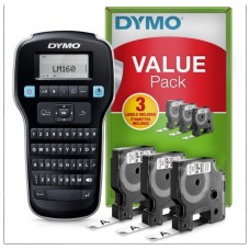 DYMO Rotuladora LABEL MANAGER LM160 kit Etiquetadora + 3 rollos de cinta de etiquetas D13 cartuchos de etiquetas D (2181011)-SX17 DYMO Rotuladora LABEL MANAGER LM160 kit Etiquetadora + 3 rollos de cinta de etiquetas D13 cartuchos de etiquetas D (2181011)