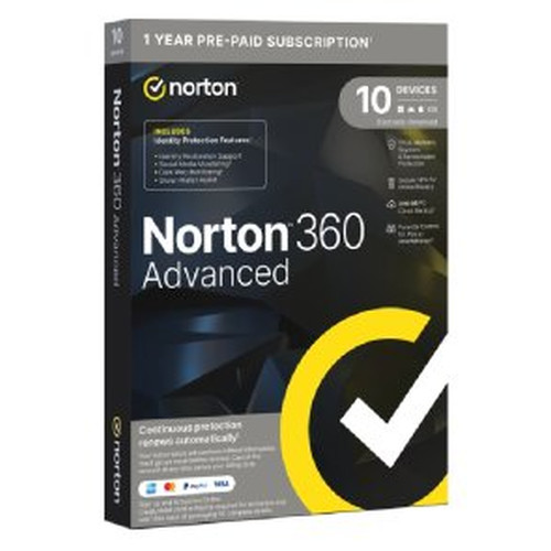 SOFTWARE ANTIVIRUS NORTON 360 ADVANCED PWM 200GB ES-SX6 SOFTWARE ANTIVIRUS NORTON 360 ADVANCED PWM 200GB ES