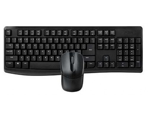 PACK RATON+TECLADO RAPOO X1800PRO BLACK