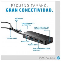 HP Docking USB-C Travel Hub G2 (3.1 Gen 1) Type-C Negro/Hdmi/USB/VGA cable usb C