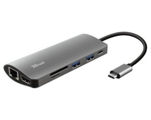 DOCKING USB-C TRUST DALYS ALUMINIUM 23775 1xHDMI 1x1Gb