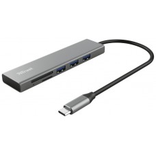 HUB TRUST HALYX ALUMINIUM USB-C A 3 PUERTOS USB-A