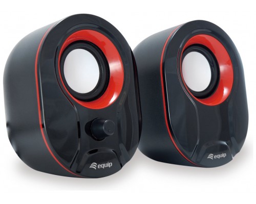 ALTAVOCES 2.0 EQUIP LIFE 6W RMS COLOR NEGRO Y ROJO