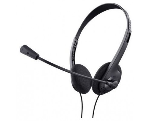 AURICULAR TRUST CON MICROFONO BASIC CHAT PC 3.5 NEGRO