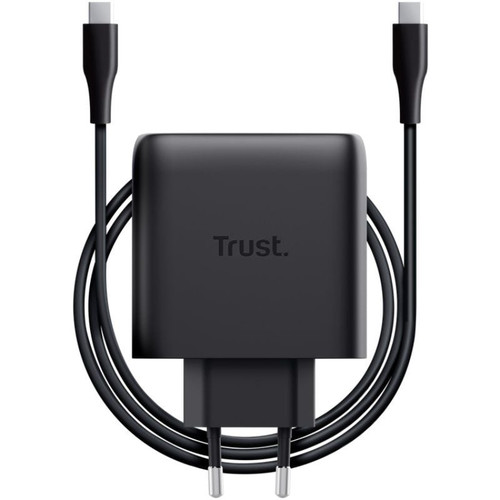 CARGADOR PARED/VIAJE USB-C 65W + CABLE USB-C 2 M MAXO NEGRO TRUST (Espera 4 dias)-SX12 CARGADOR PARED/VIAJE USB-C 65W + CABLE USB-C 2 M MAXO NEGRO TRUST (Espera 4 dias)