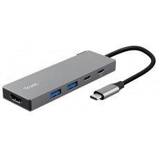 HUB 5 PUERTOS USB-C DALYX GRIS TRUST (Espera 4 dias)