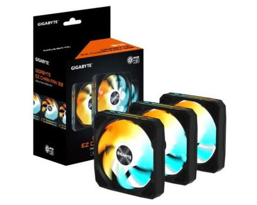 VENTILADOR GIGABYTE PARA CAJA EZ CHAIN FAN 120,3X120MM,NEGRO - PACK 3- (GP-GBT EZFAN1203) (Espera 4 dias)-SX8 VENTILADOR GIGABYTE PARA CAJA EZ CHAIN FAN 120,3X120MM,NEGRO - PACK 3- (GP-GBT EZFAN1203) (Espera 4 dias)