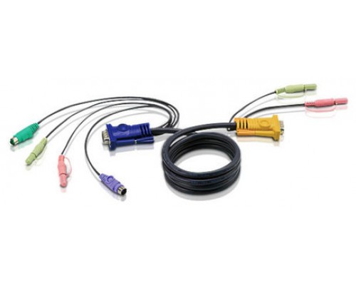 Aten Cable KVM PS/2 con audio y SPHD 3 en 1 de 1,8 m (Espera 4 dias)