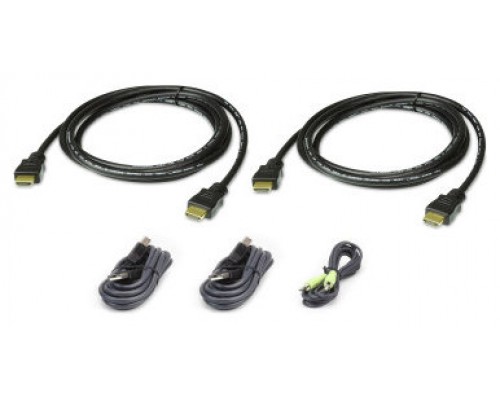 Aten 2L-7D02UHX5 cable para video, teclado y ratón (kvm) 1,8 m Negro (Espera 4 dias)