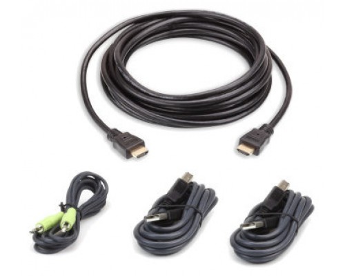 Aten 2L-7D03UHX4 cable para video, teclado y ratón (kvm) 3 m Negro (Espera 4 dias)