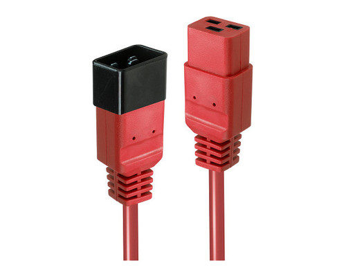 Lindy 30124 cable de transmisi&oacute;n Rojo 2 m C19 acoplador C20 acoplador (Espera 4 dias)