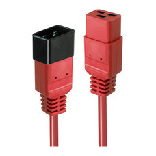 Lindy 30125 cable de transmisi&oacute;n Negro, Rojo 3 m C20 acoplador C19 acoplador (Espera 4 dias)